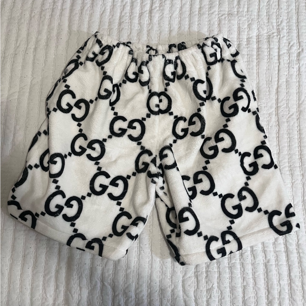 Black and White Textured Shorts